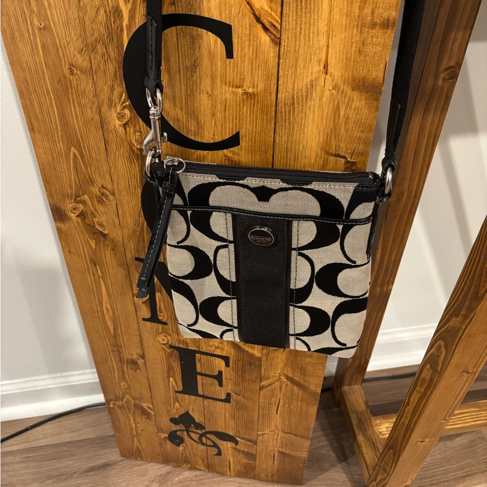 Coach Black and Gray Crossbody Bag